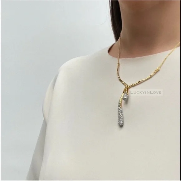 ALEXIS BITTAR Solanales Gold CrystalCascade Necklace